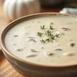 Creamy Mushroom Soup with Thyme