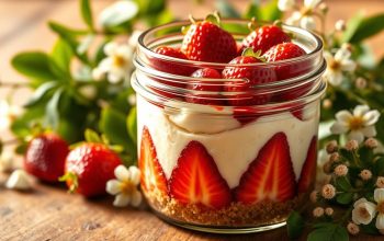 Strawberry Cheesecake in a Jar